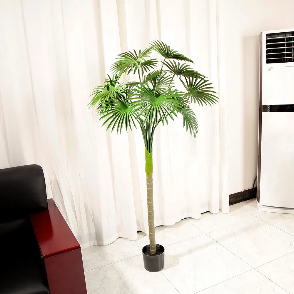 Wholesale Indoor Decoration Artificial Plants Plastic Bonsai with Pot Faux Palm Tree