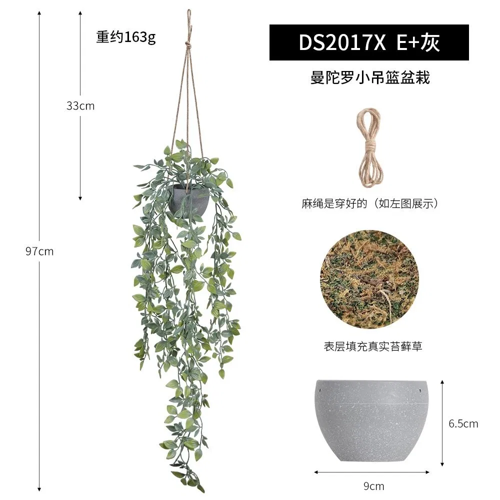 Outdoor Indoor Home Decoration Artificial Plants with Hanging Basket