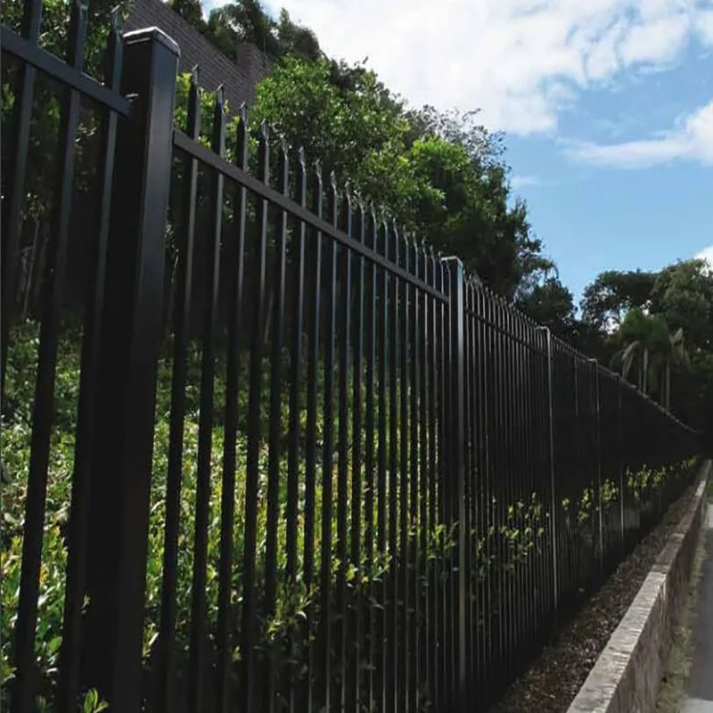 Powder Coated Black Garden Aluminum Metal Vertical Blade Slat Fence Panels