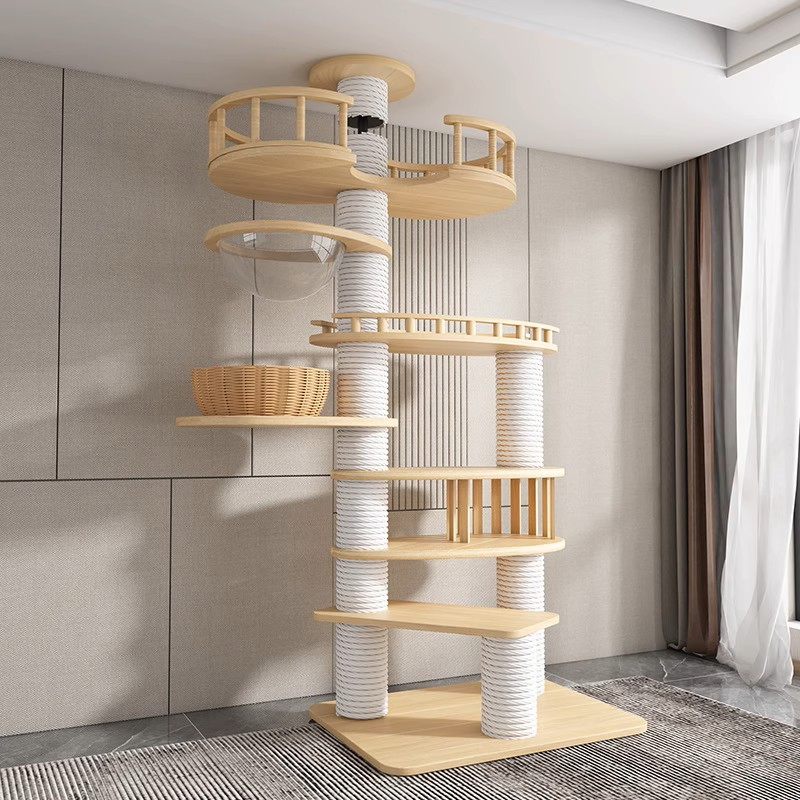 High-Stability Large Cat Tree Condo with Cozy Hammock and Perch