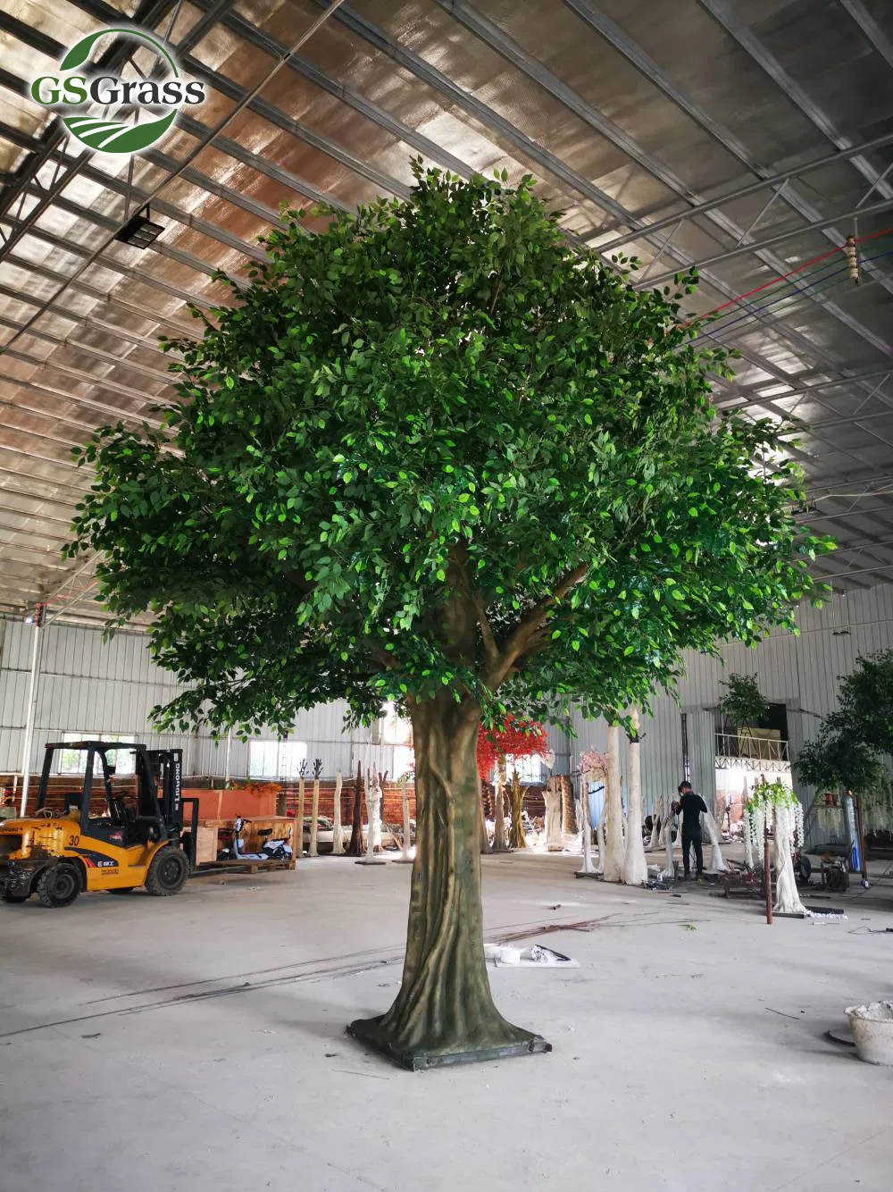 Custom Indoor Large Decorative Banyan Trees DIY Natural-Looking Fake Ficus Branch Trunk 3m to 6m