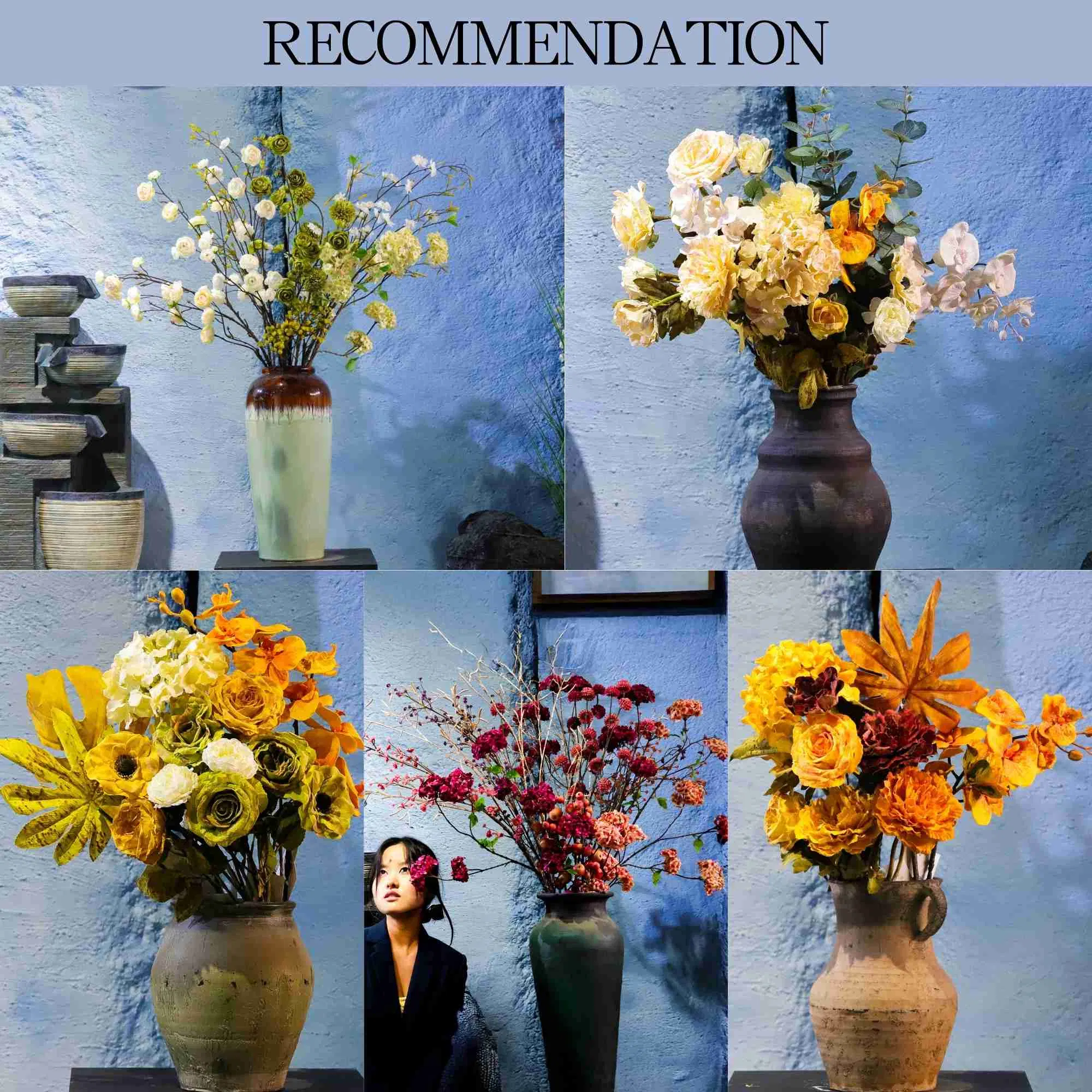 Wholesale Silk Flowers Artificial Floral for Wedding Decoration Hydrangeas Artificial Flower Arrangement