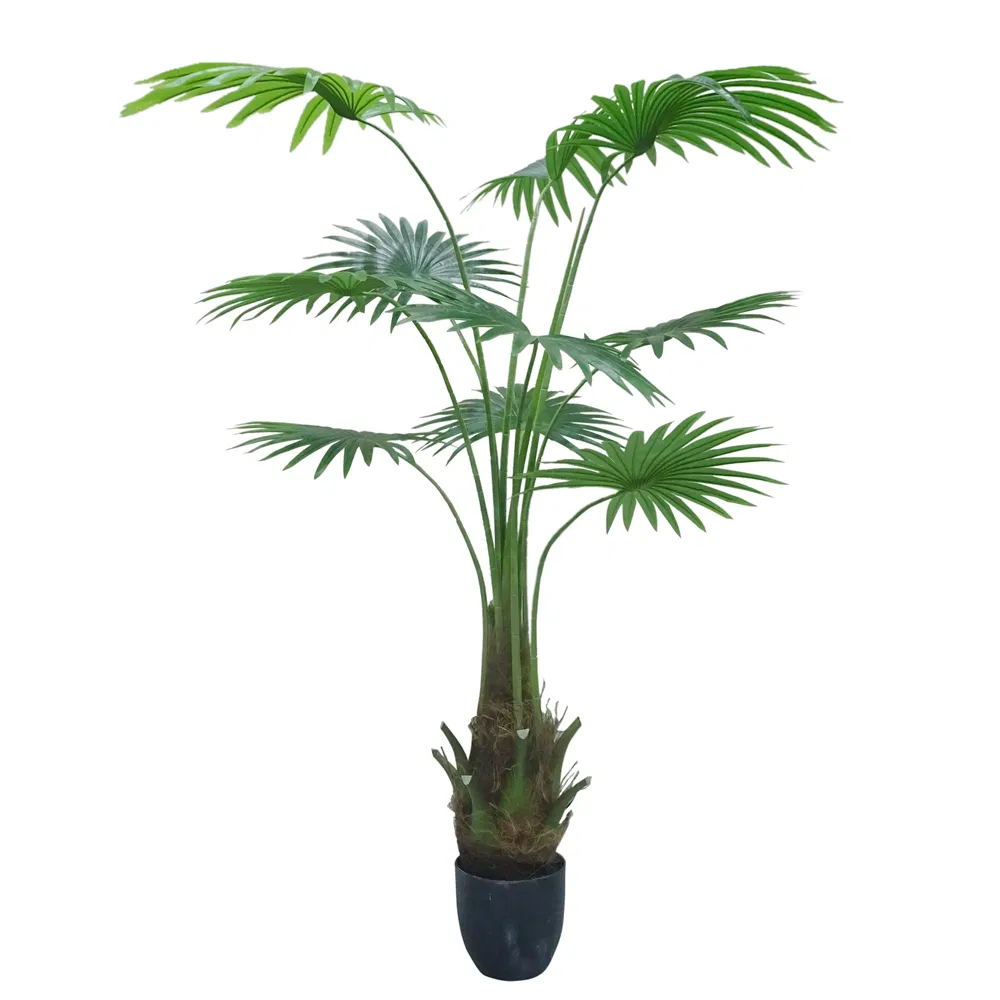 Flurry Realistic Fan Foliage Home Kitchen Decor Artificial Fan Palm Tree