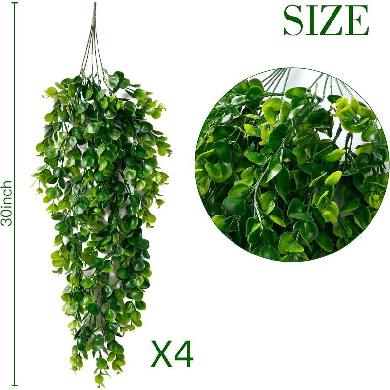 Great Quality High-Strength Plastic Real Touch Eucalyptus Lifelike Hanging Outdoor Decor Artificial Plant