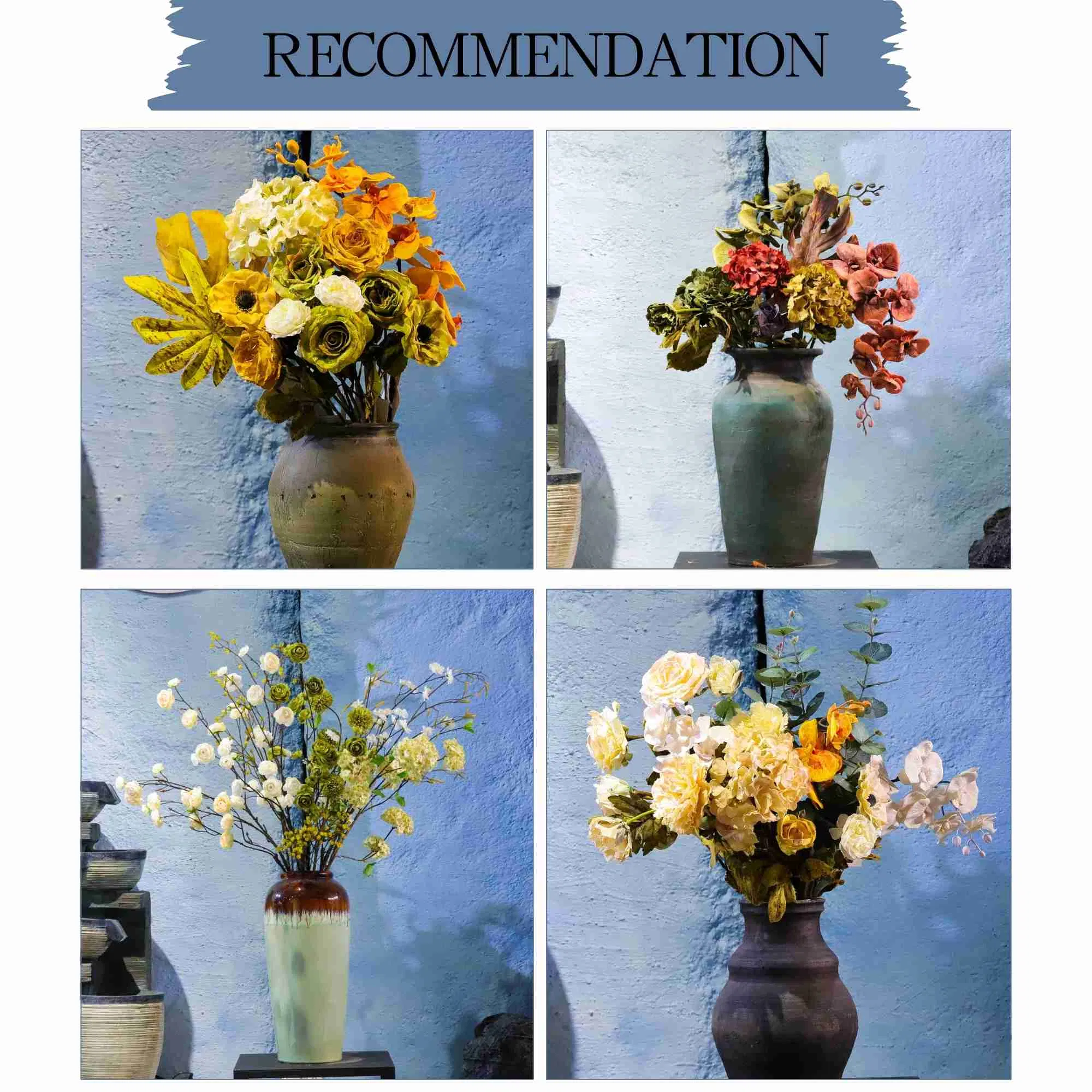 Outdoor Artificial Flower Arrangements for Room Decoration Items Wholesale Silk Flowers