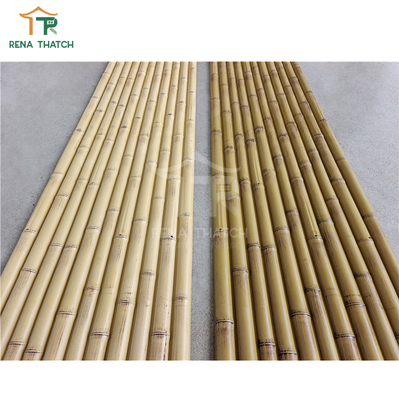 Long Lasting Outdoor Artificial Bamboo Screen Plastic Bamboo Wall Synthetic Bamboo Ceiling