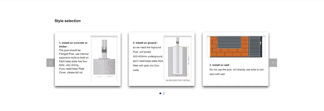 Aluminium Vertical Slat Fence Panel Detail