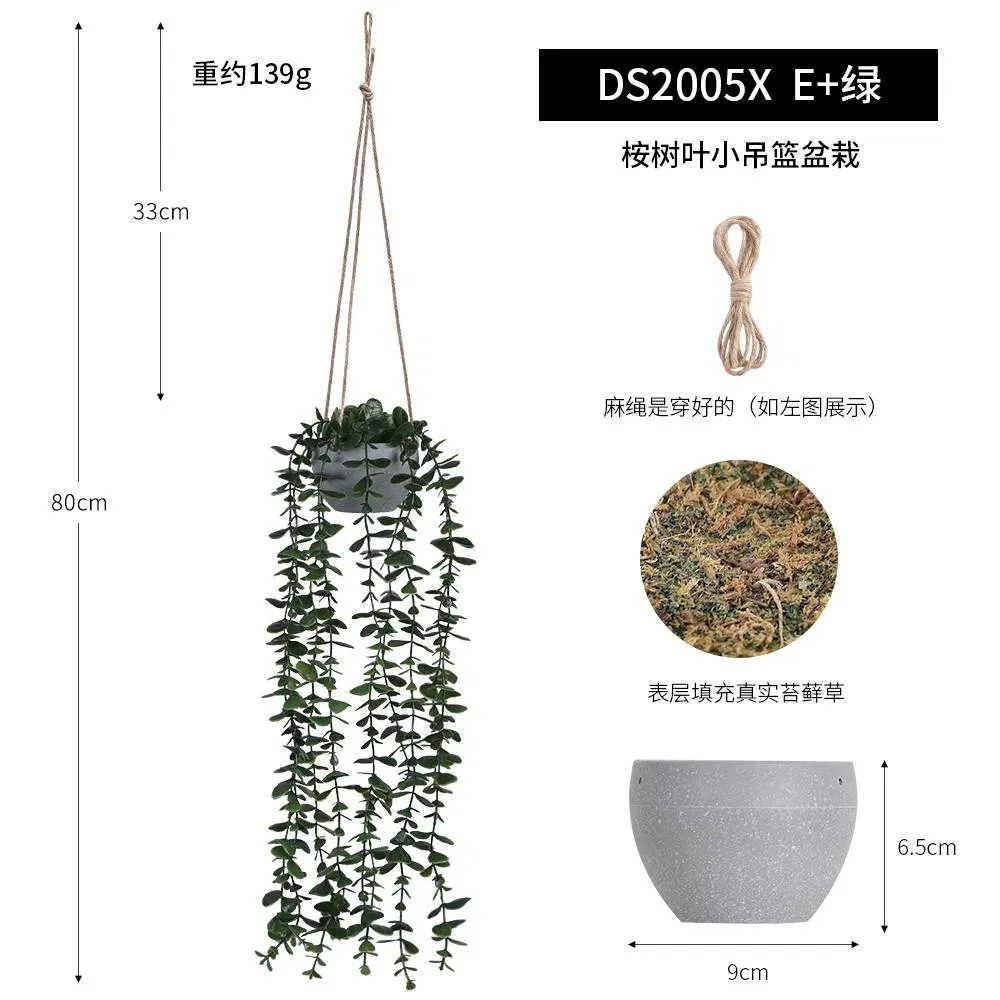Outdoor Indoor Home Decoration Artificial Plants with Hanging Basket