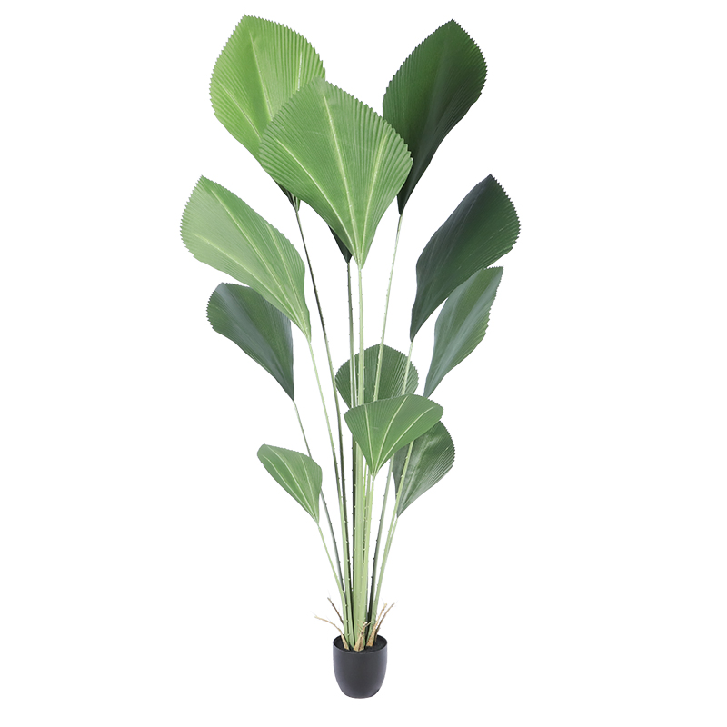 Home Decor Faux Green Tree Simulation Tropical Bonsai Artificial Fan Palm Tree