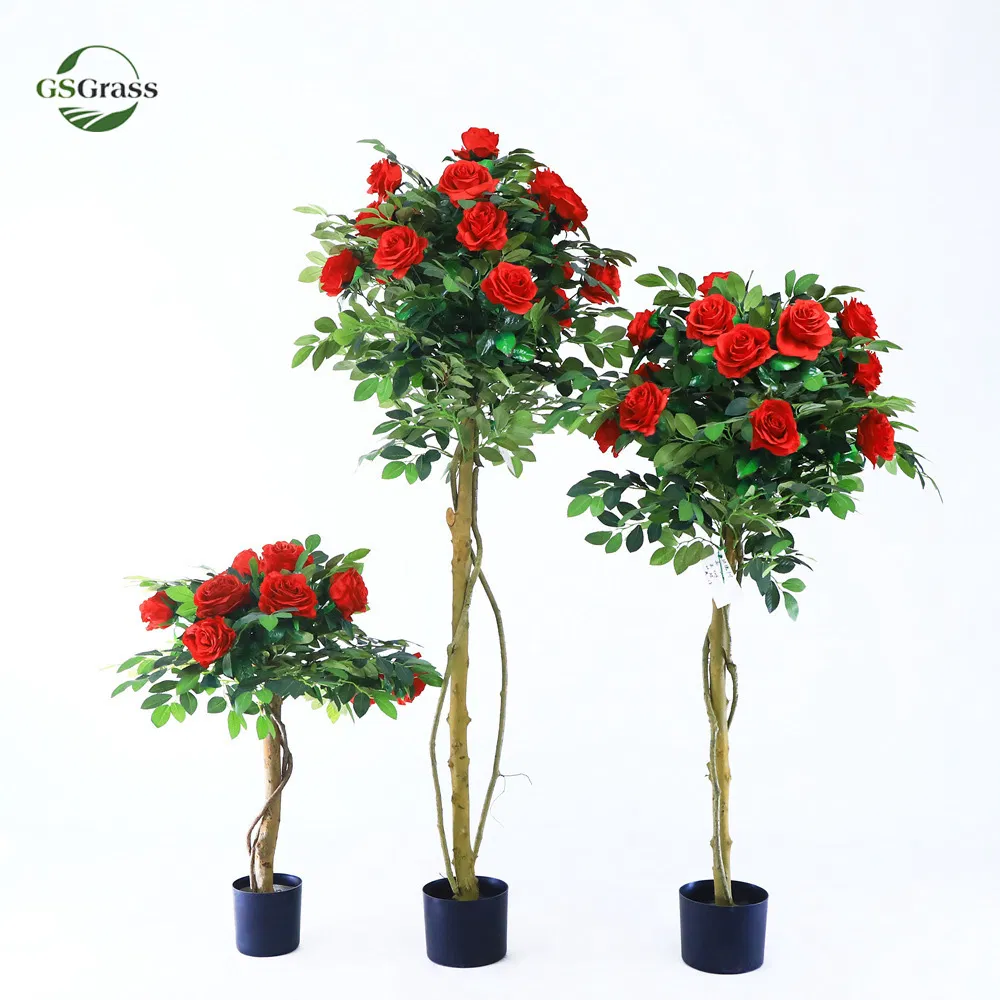 Premium Artificial Rose Tree Bonsai - Free Sample Available