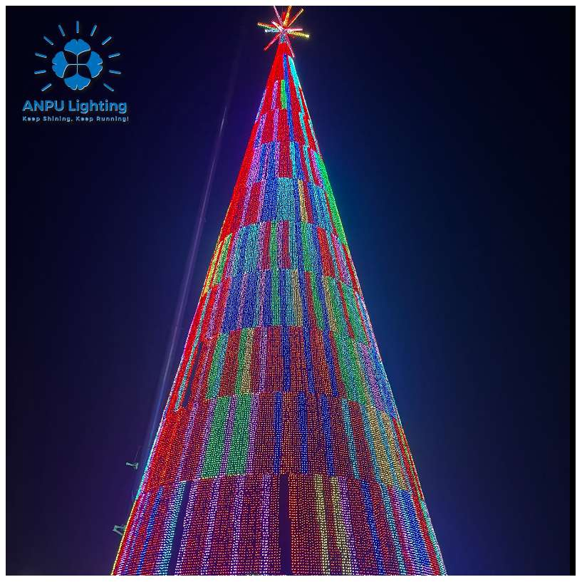 Customizable Large-Scale Lighted Giant Christmas Tree for Shopping Malls &amp; Theme Parks 50m Giant Christmas Tree