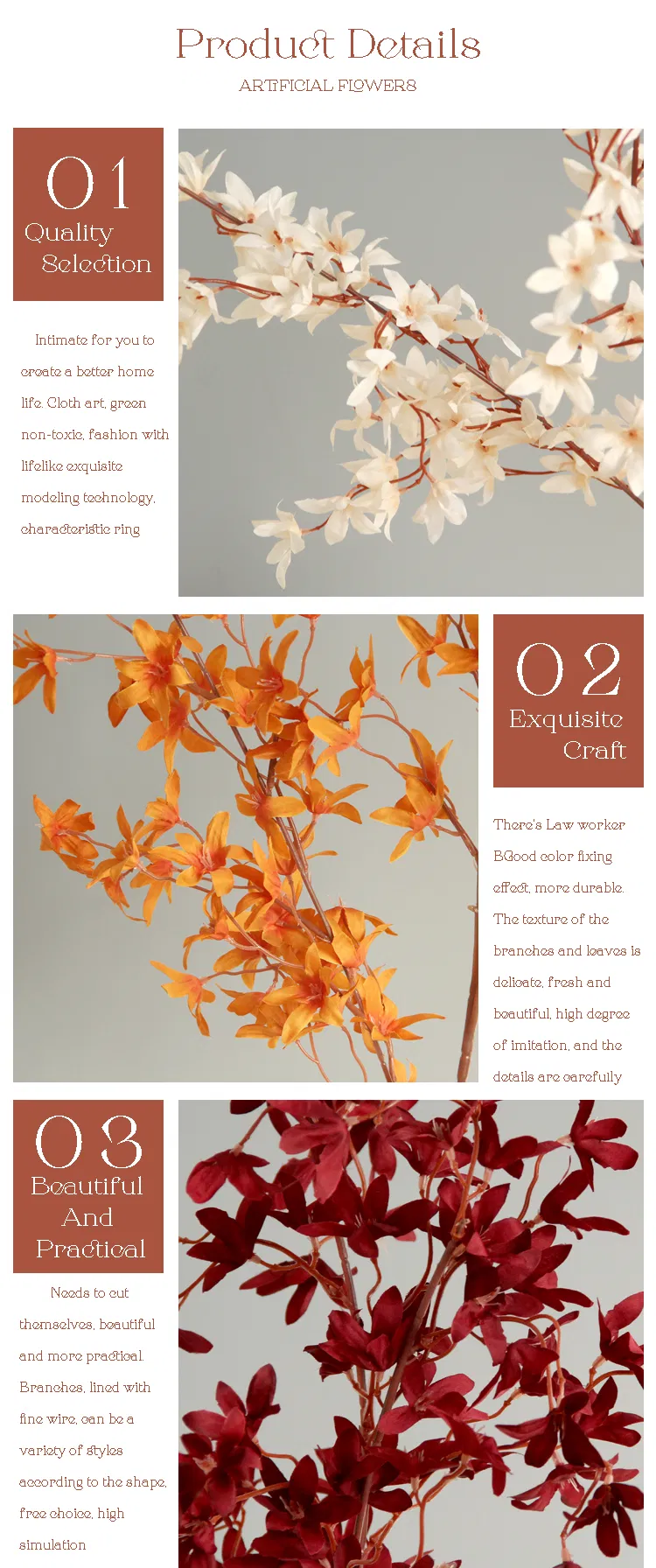 Artificial Orchid Flower Arrangement 6