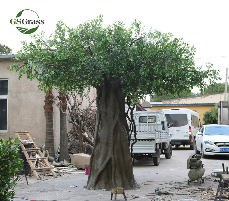 Custom Indoor Large Decorative Banyan Trees DIY Natural-Looking Fake Ficus Branch Trunk 3m to 6m