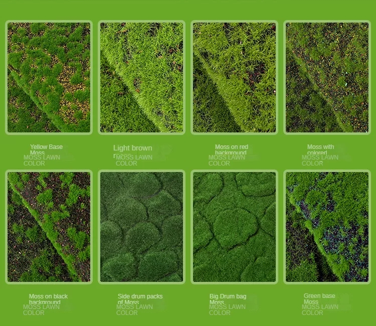 Factory Wholesale 1m*1m Artificial Moss Wall Counter Decoration Landscaping