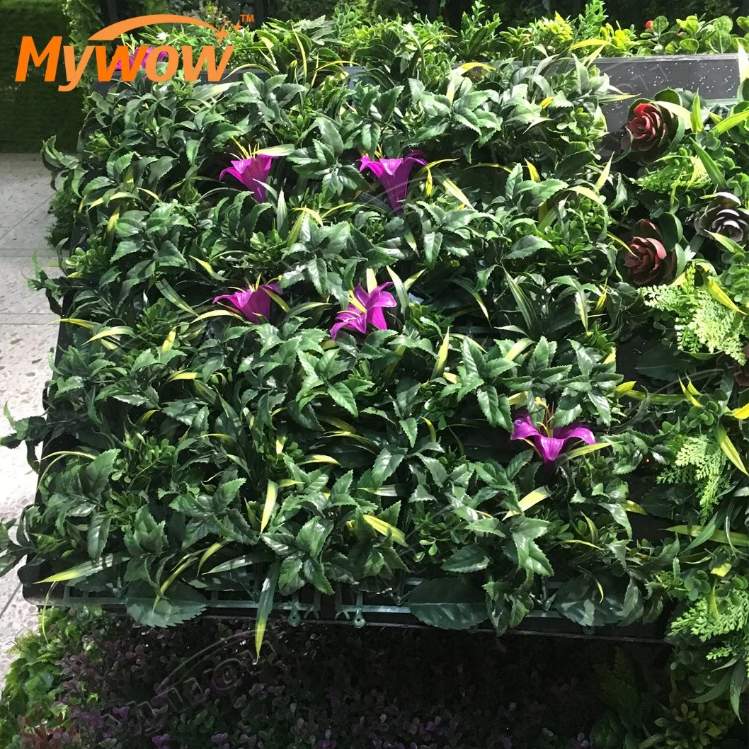 Landscaping Anti-UV Eco-Friendly Artificial Grass Panels Green Wall Hanging Synthetic Plants Artificial Plants