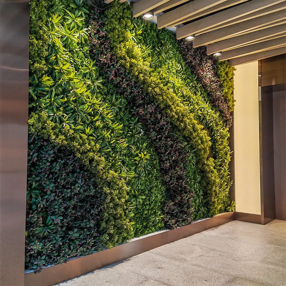 50*50cm UV Resistant Artificial Hedge Moss Grass Wall Fence Backdrop Panels Green Wall Vertical Garden Decor