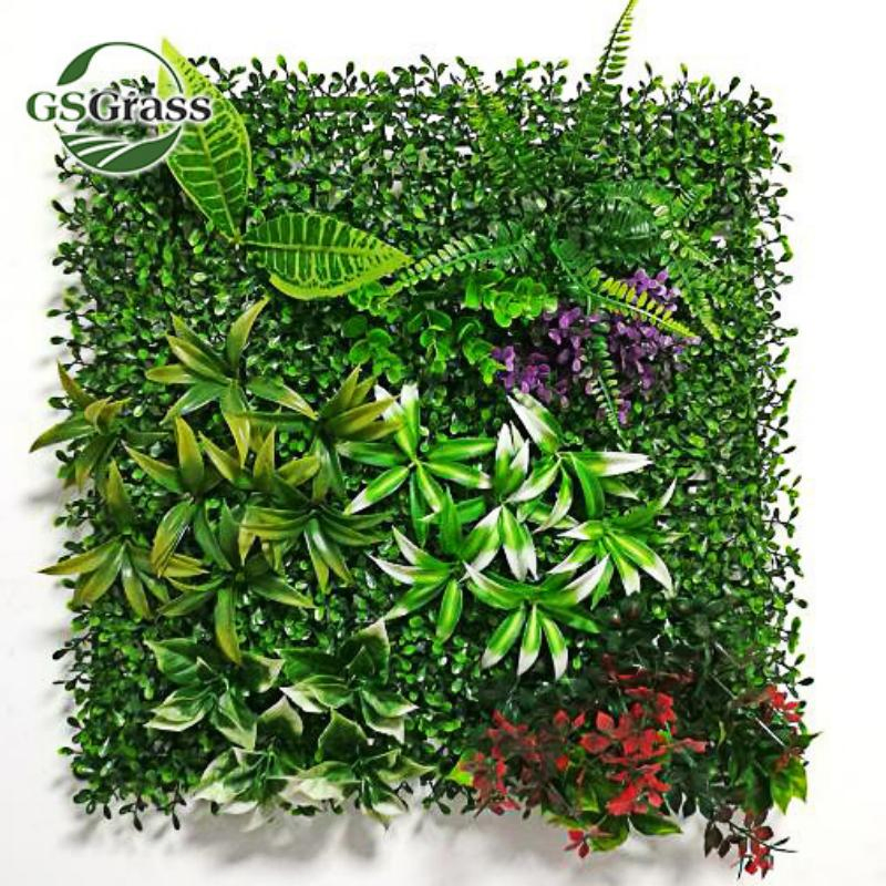 UV Protected Wholesale Decorative Green Artificial Plant Wall Boxwood Hedge for Outdoor