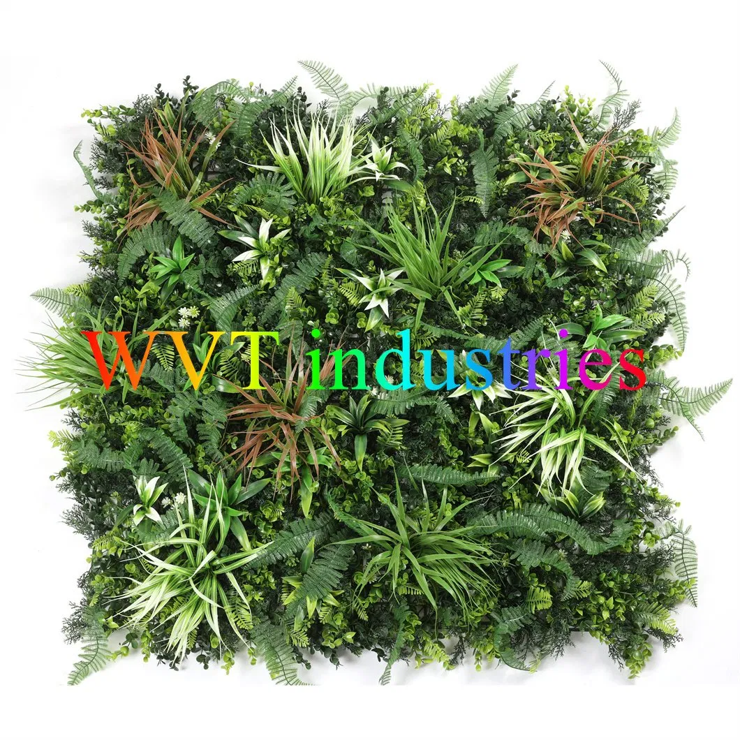 Anti UV Protected Fire Retardant Artificial Boxwood Plant Foliage Fence Faux IVY Leaf Hedge Privacy Vertical Garden Green Wall Panel