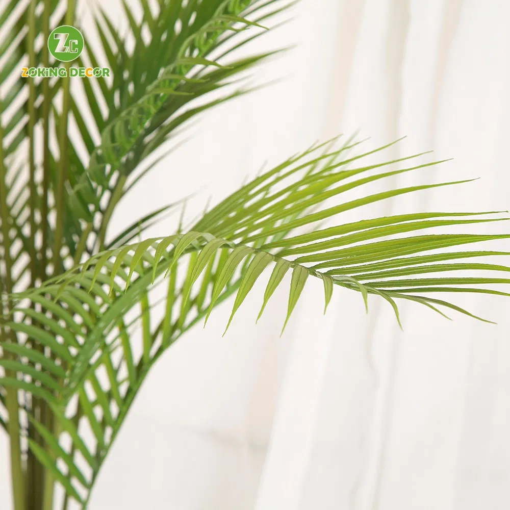 Zc Large Home Plastic Palm Tree Artificial Decor Green Faux Plant