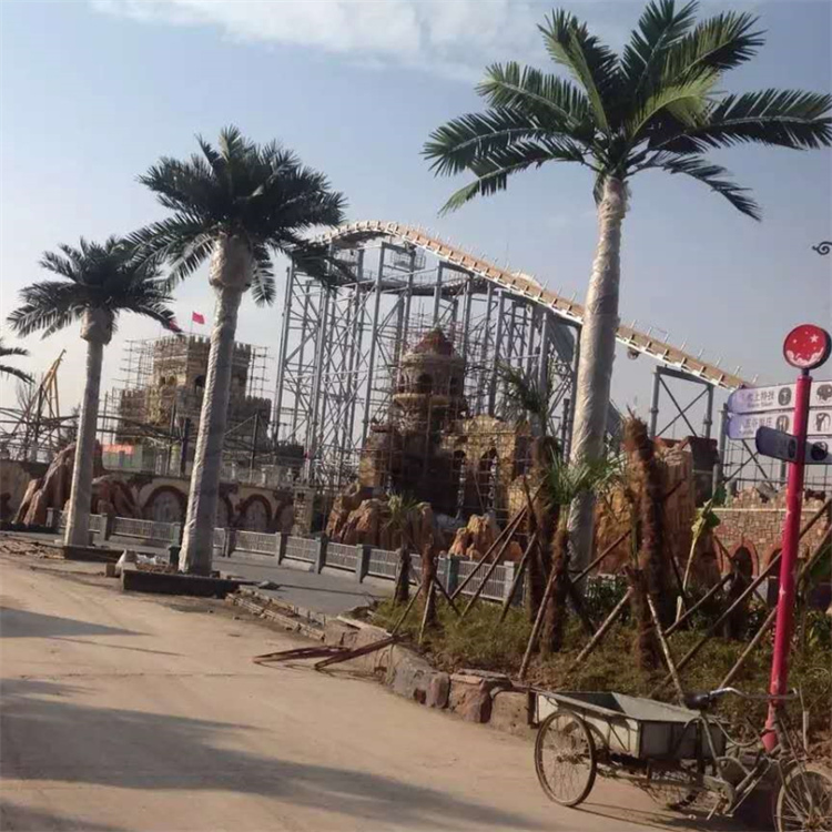 Faux Big Outdoor Fake Tree Plastic Leaves Tall Artificial Large Coconut Palm Tree