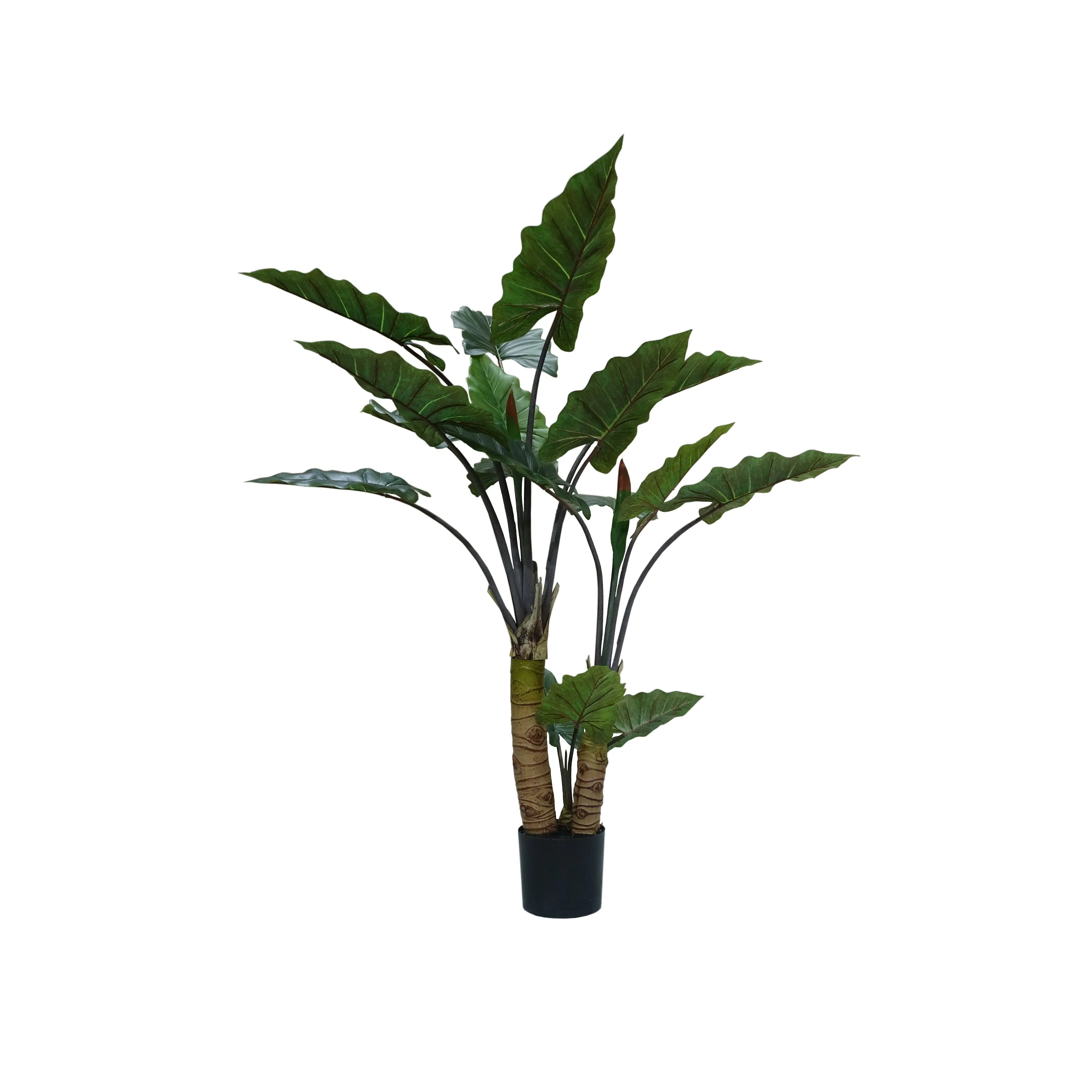 Indoor Decorative Large Handmade Good Quality Simulation Potted Artificial Taro Bonsai Tree