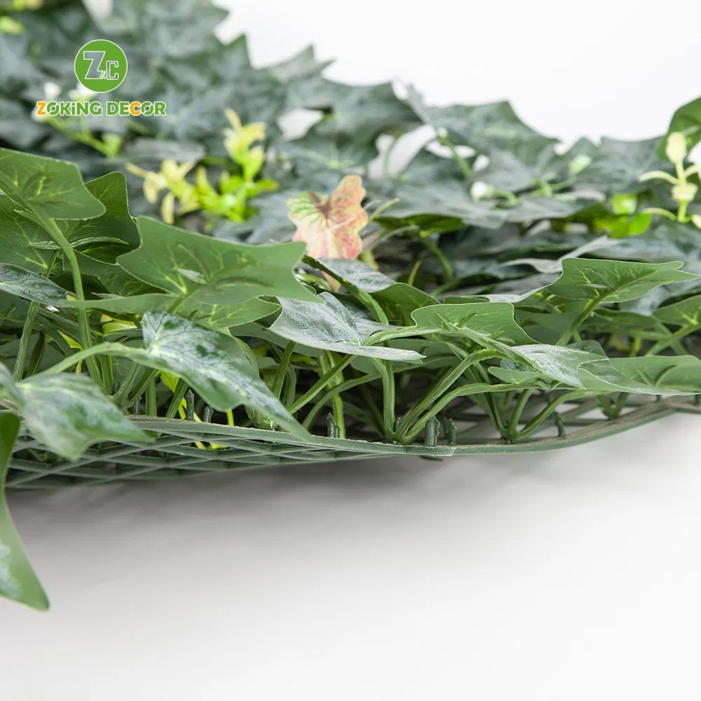 Artificial Plastic Creeper Boxwood Hedge Moss Grass Indoor Plant Vertical Panels Leaves Green Wall System for Decoration