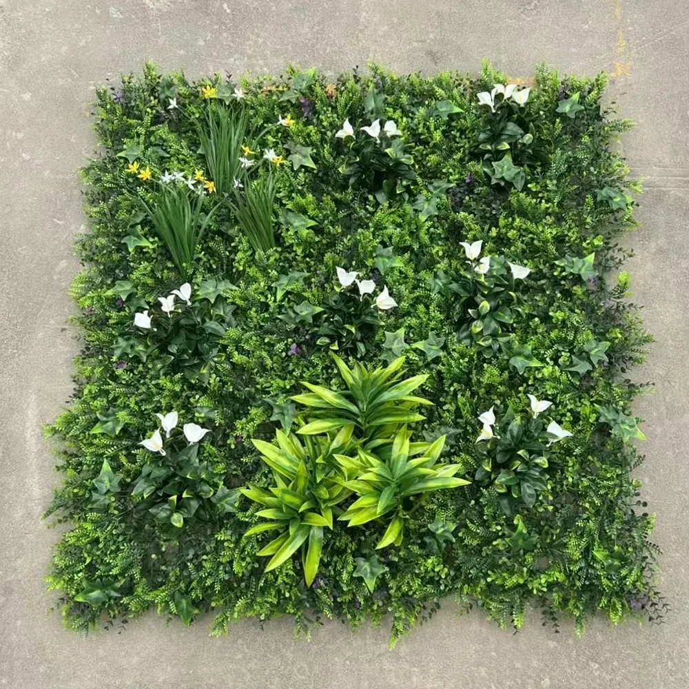 UV Certified Artificial Tropical Green Moss Grass Wall Indoor Plastic Green Wall Flower Type Plant Floor Artificial Plant