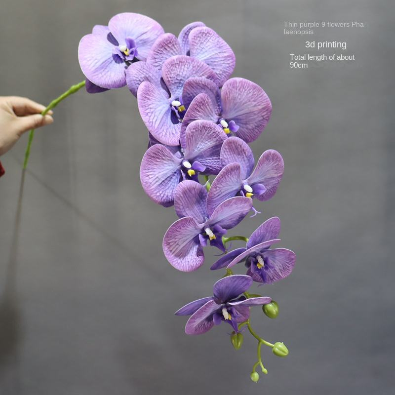 Hiqh-End White Phalaenopsis Cloth Phalaenopsis Decoration Wedding Simulation Silk Flower Arrangement Foreign Trade Arti