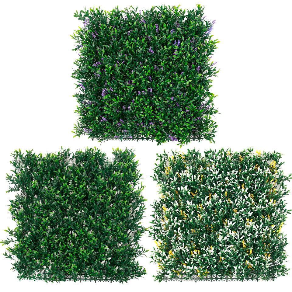 Outdoor Backdrop Green Foliage Panel Hedge Grass Artificial Boxwood Panel for Vertical Garden Decor