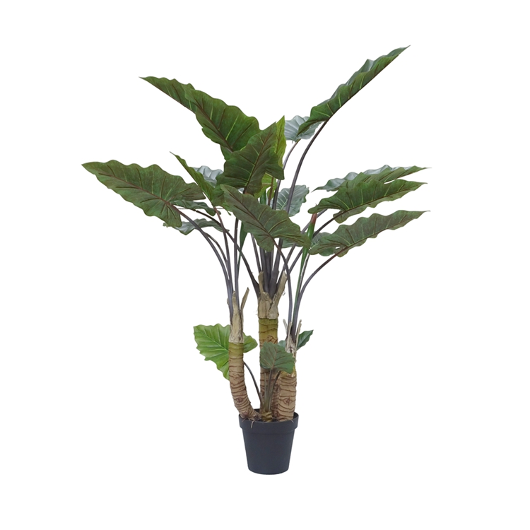 Indoor Decorative Large Handmade Good Quality Simulation Potted Artificial Taro Bonsai Tree