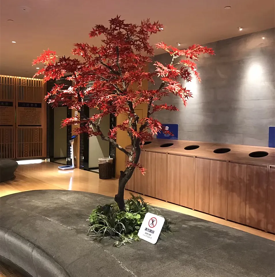 Artificial Podocarpus Bonsai Tree Detail