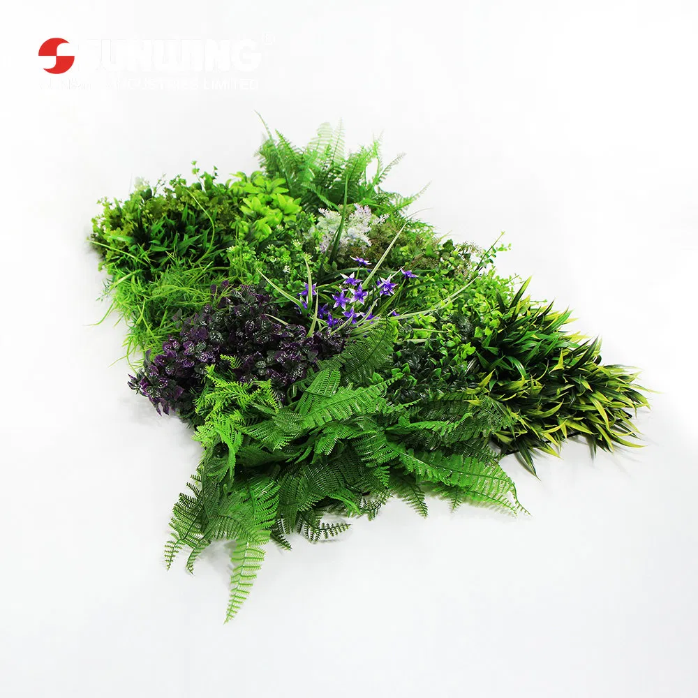 Customized Outdoor Artificial Fern Grass Mat for Vertical Garden Wall
