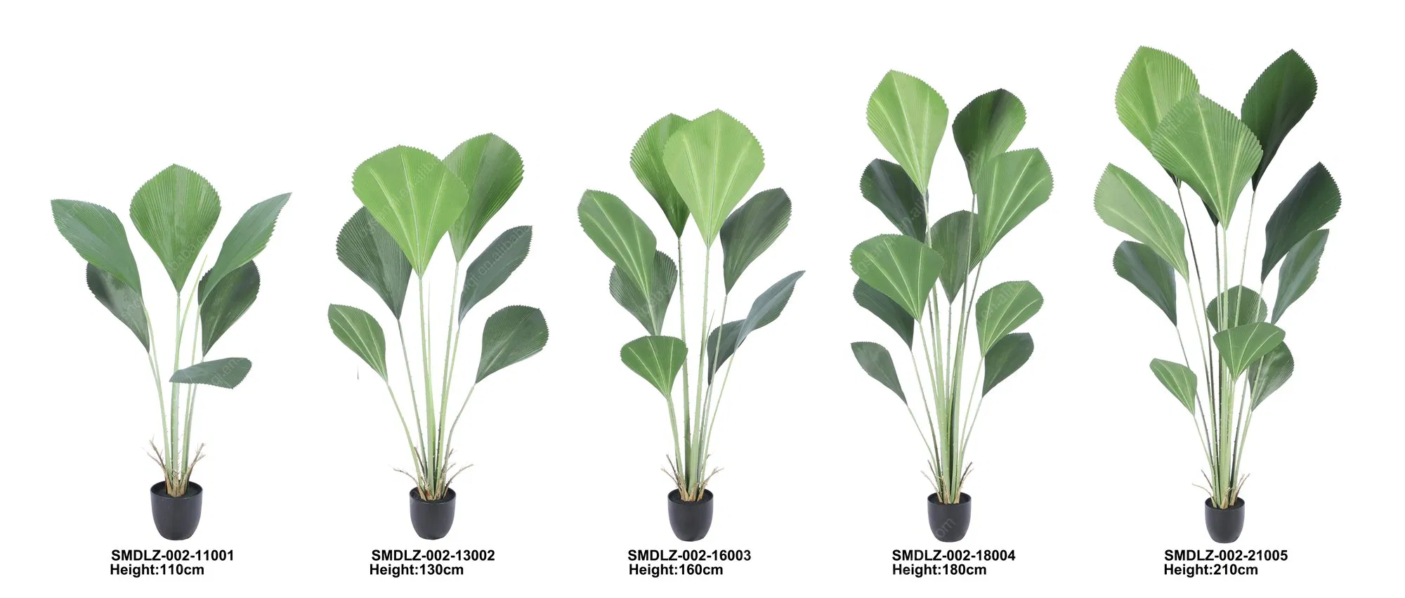 Home Decor Faux Green Tree Simulation Tropical Bonsai Artificial Fan Palm Tree