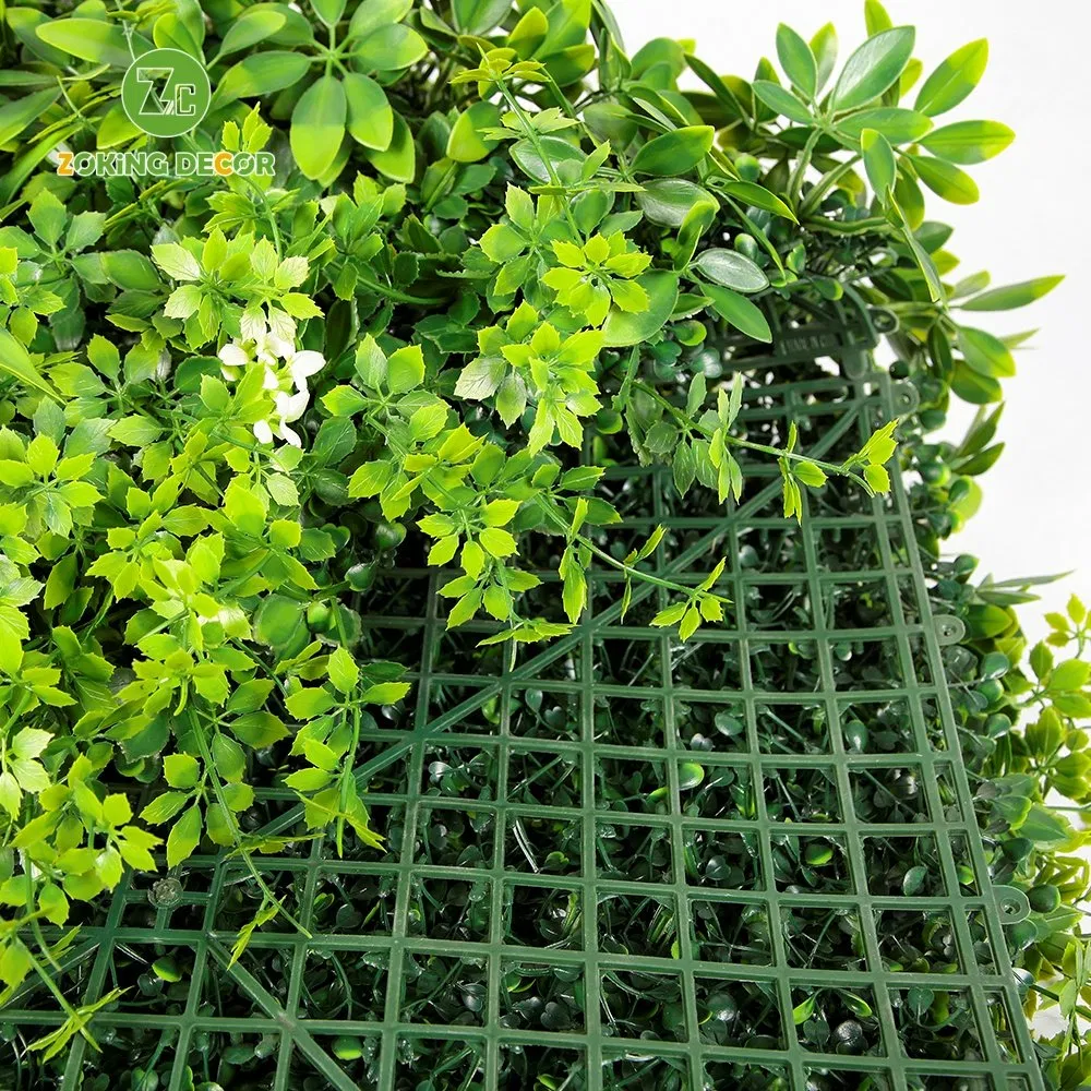 Artificial Flower Plant Hedge Boxwood Panels Unti-UV Green Plant Garden Decorative Faux Greenery Mats for Home Decoration