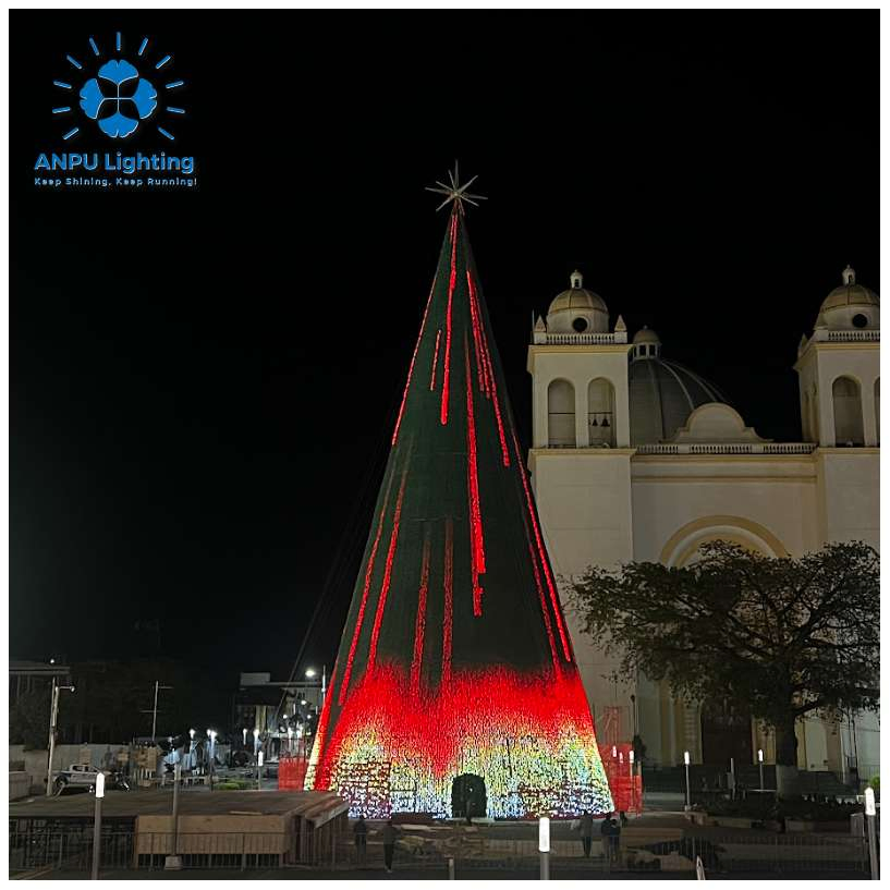 Large-Scale Festival Decoration Cone-Shaped LED Pixel Christmas Tree