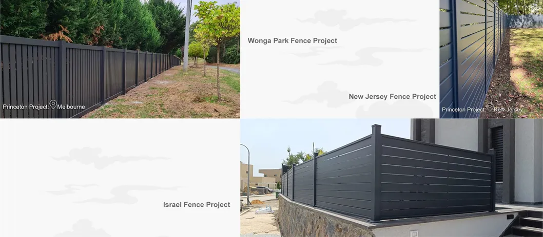 Aluminium Vertical Slat Fence Panel Installation