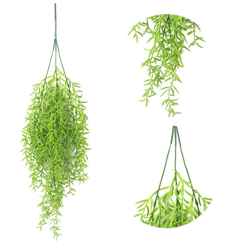 Indoor Outdoor Anti-UV Green Leaves Wall Hanging Indoor Home Flower Artificial Plants
