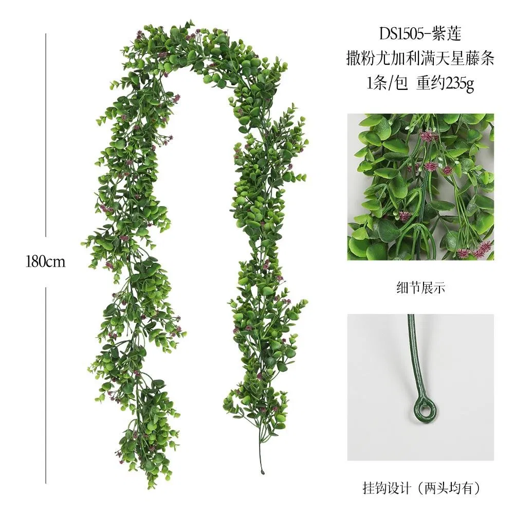 Silk Artificial Hanging Vine Greenery Artificial Plant with Eucalyptus Leaves