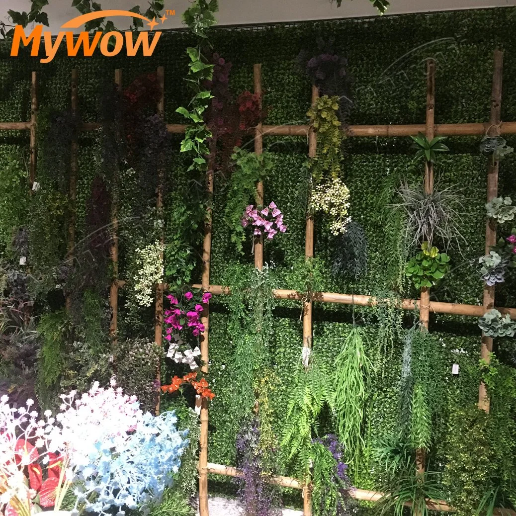 Landscaping Anti-UV Eco-Friendly Artificial Grass Panels Green Wall Hanging Synthetic Plants Artificial Plants