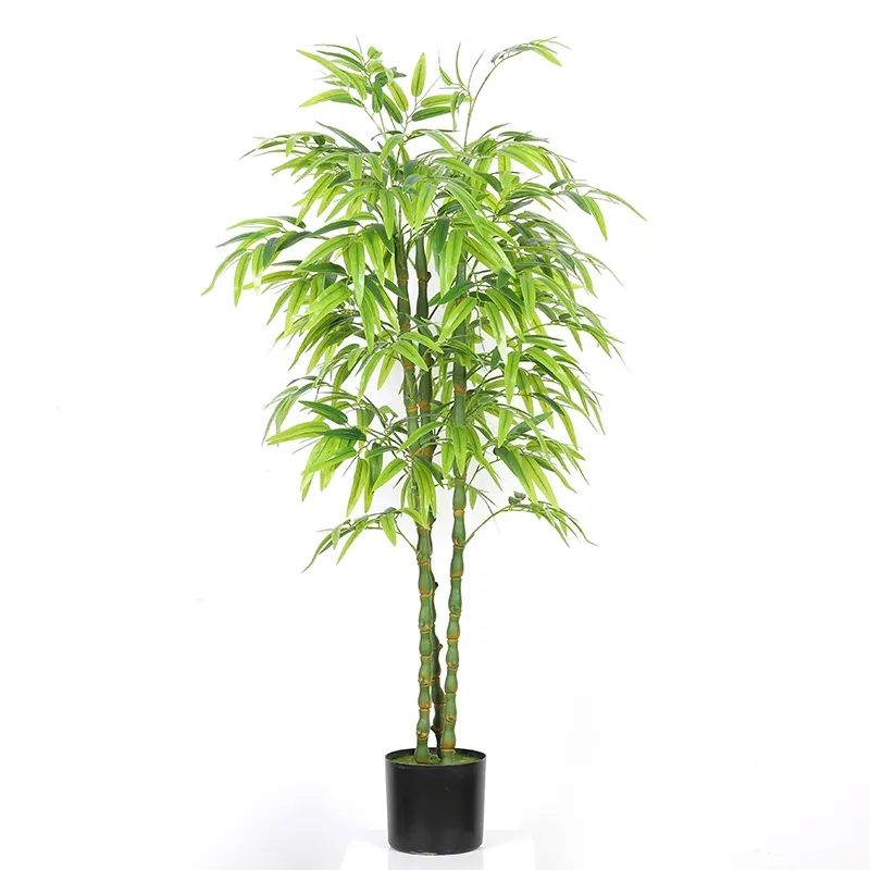 1.4m/4FT 1.1m/3FT High Quality Faux Greenery Simulation Green Plant Buddha Belly Bamboo for Home Office Decoration