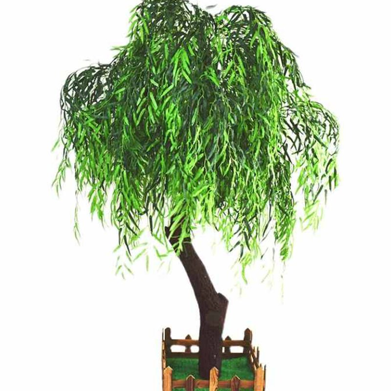 Outdoor Large Artificial Willow Tree Artificial Willow Branches Leaves Decorative Tree Fake Weeping Willow Tree