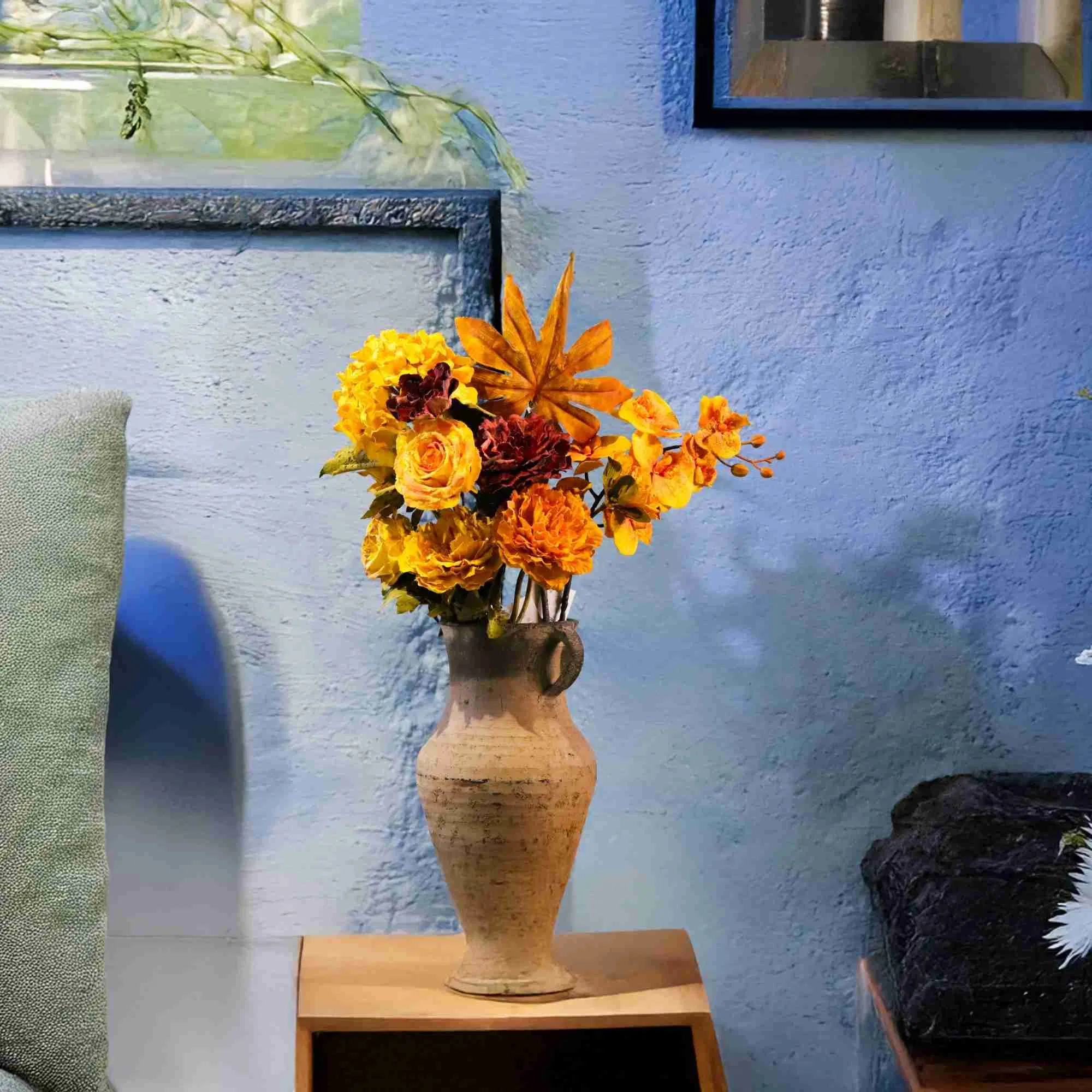 Outdoor Artificial Flower Arrangements for Room Decoration Items Wholesale Silk Flowers