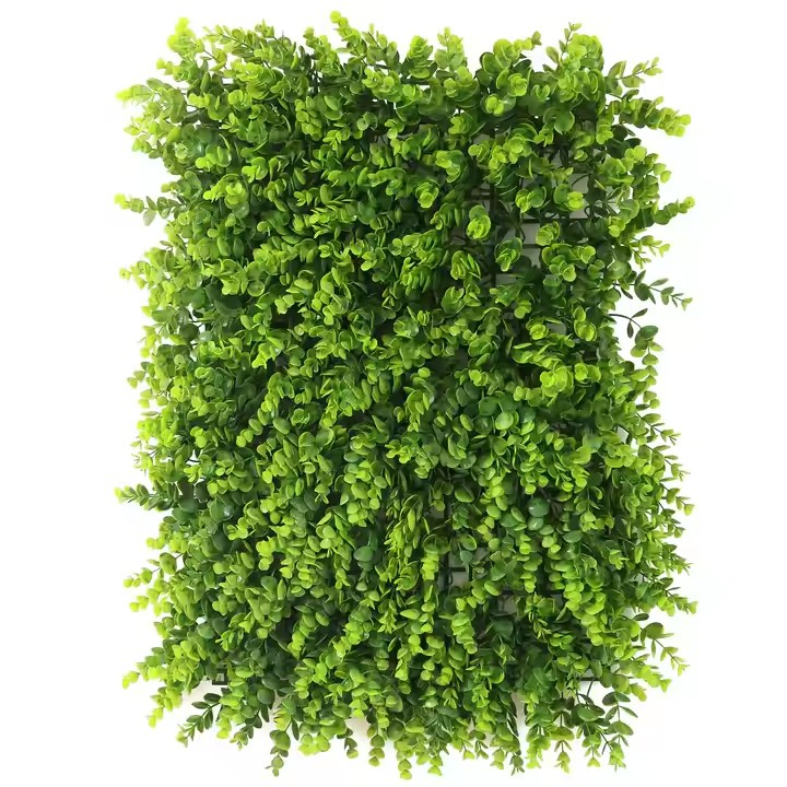 Plant Wall Grass Wall Decoration Artificial Green Plants Panel Pampas Flower Moss Fake Plastic Grass Wall Artificial
