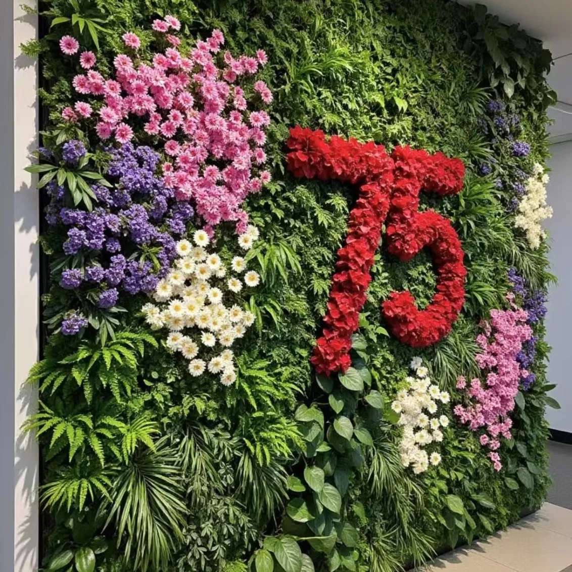 Garden Decor 3D Fake Boxwood Hedge Vertical Grass Wall Plants Backdrop UV Protected Green Artificial Grass