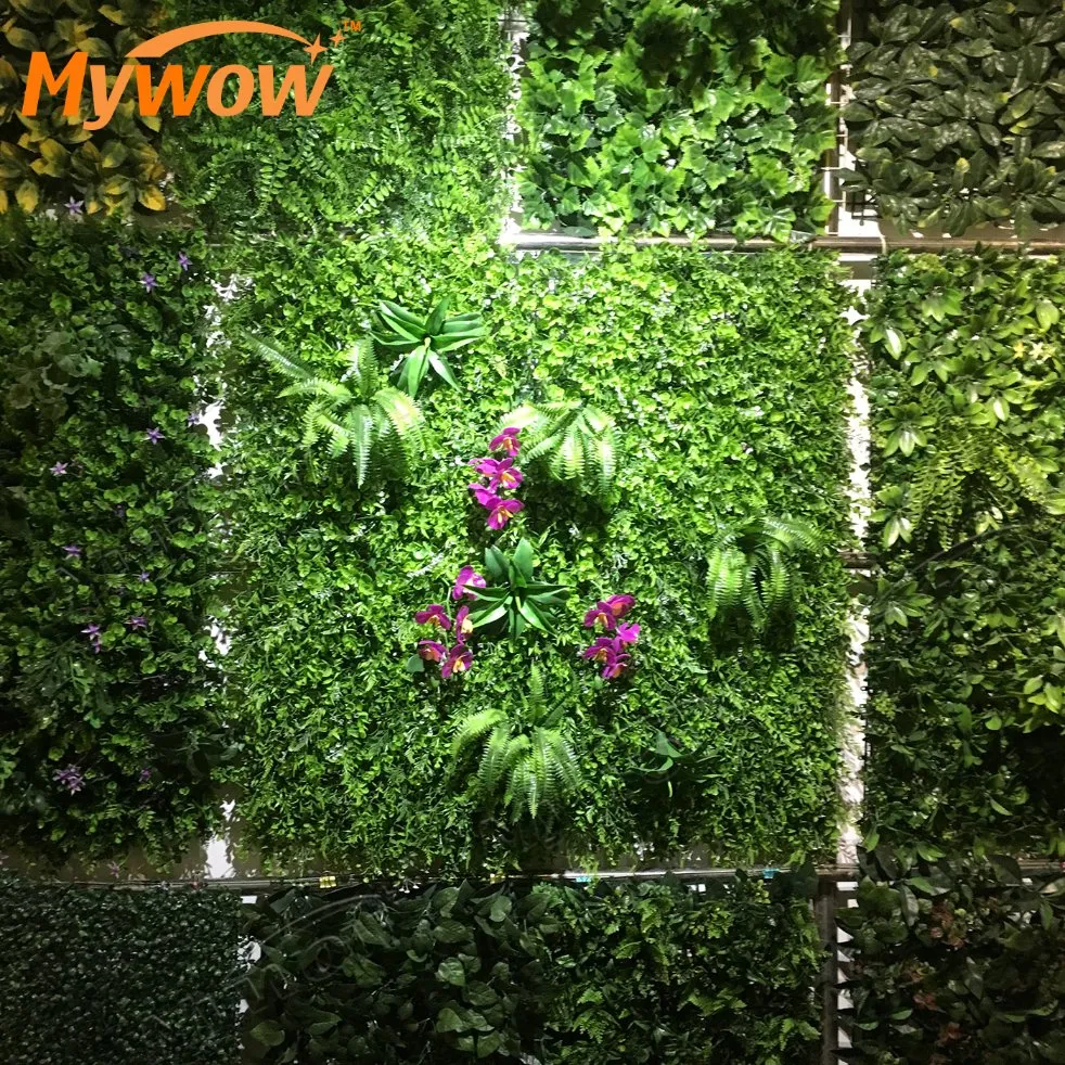 Landscaping Anti-UV Eco-Friendly Artificial Grass Panels Green Wall Hanging Synthetic Plants Artificial Plants