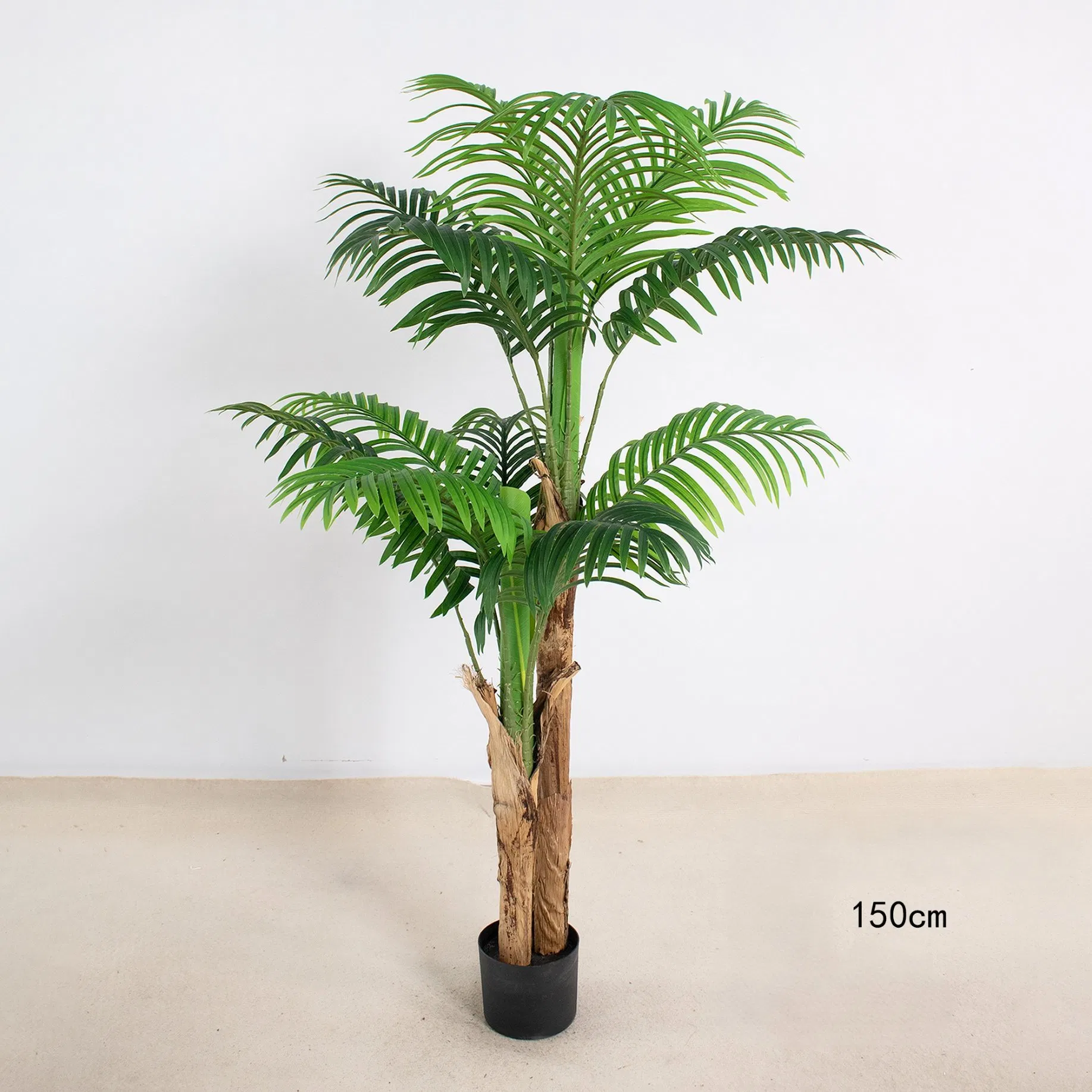 High Quality Small Artificial Green Tree Palm Faux Potted Simulation Outdoor Landscaping Thick Stemmed Sunflower Tree