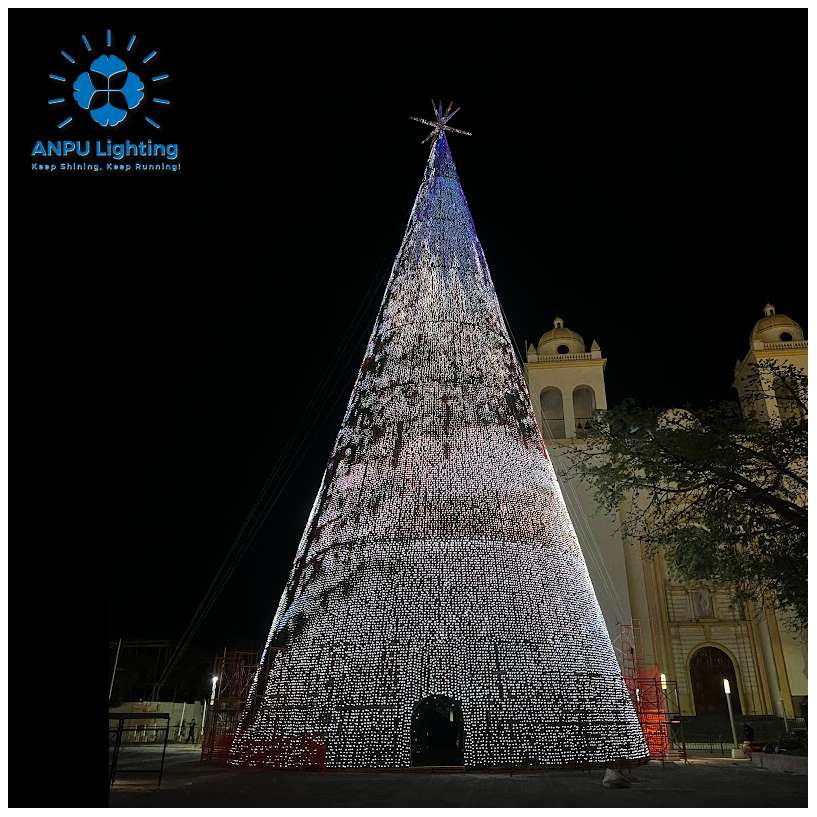 Large-Scale Festival Decoration Cone-Shaped LED Pixel Christmas Tree