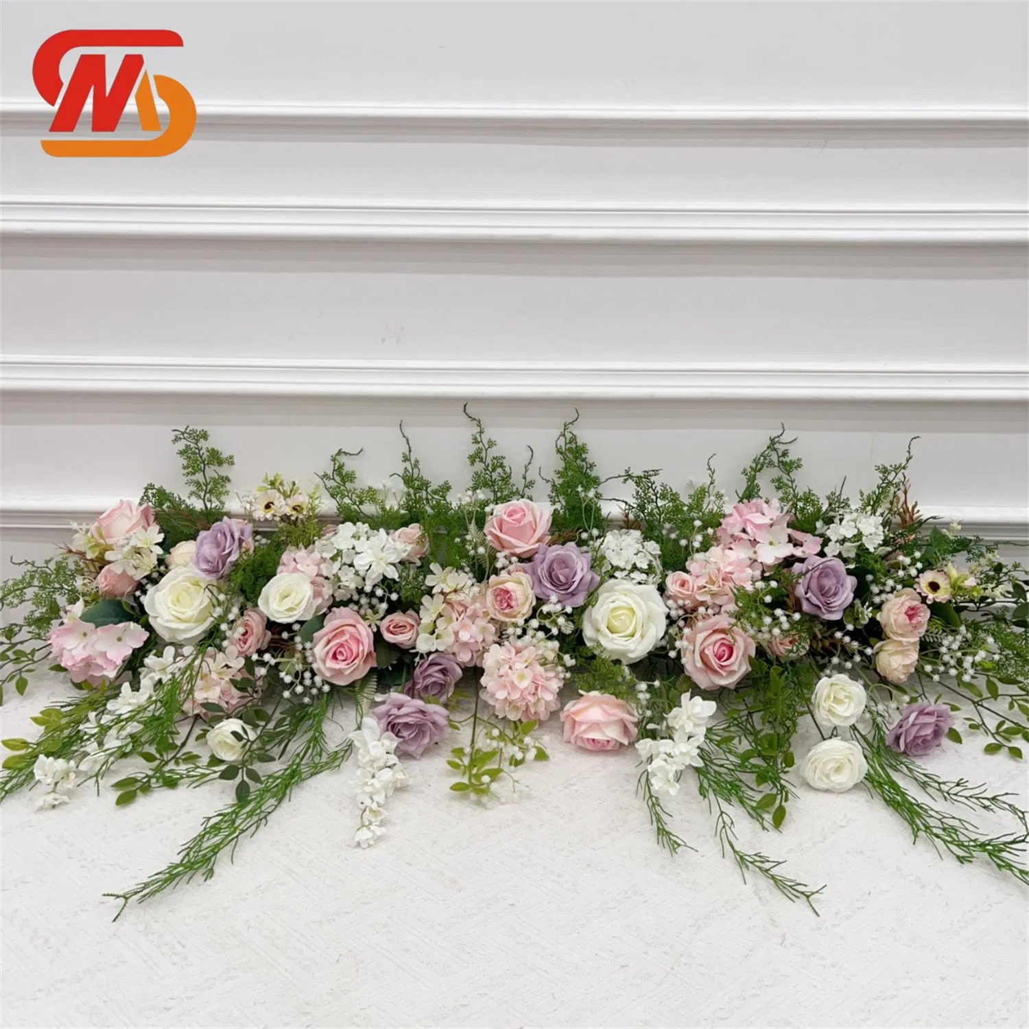 Smooth Custom Artificial Flower Table Runners Wedding Silk Flower Arrangements Event Decorations