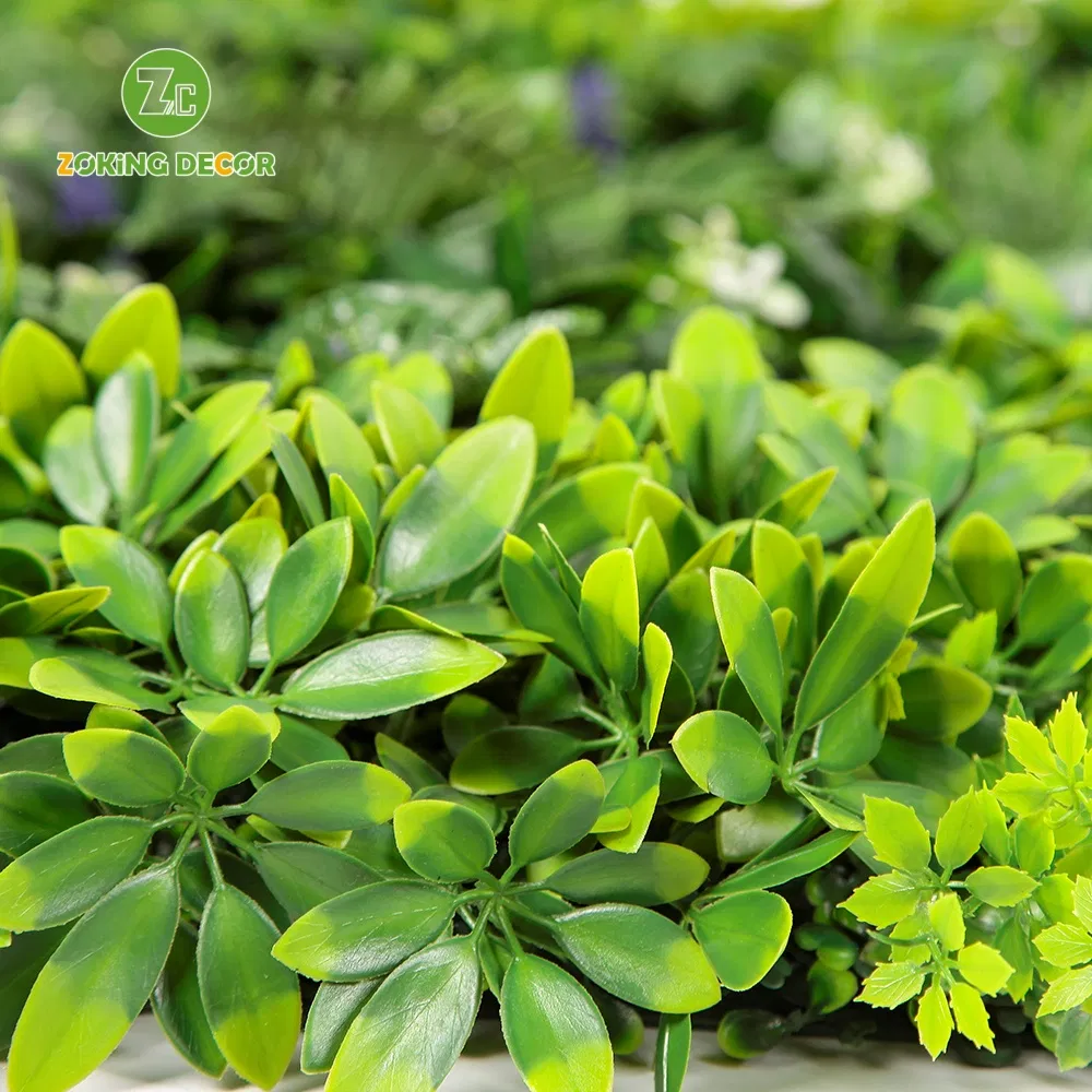 Artificial Flower Plant Hedge Boxwood Panels Unti-UV Green Plant Garden Decorative Faux Greenery Mats for Home Decoration