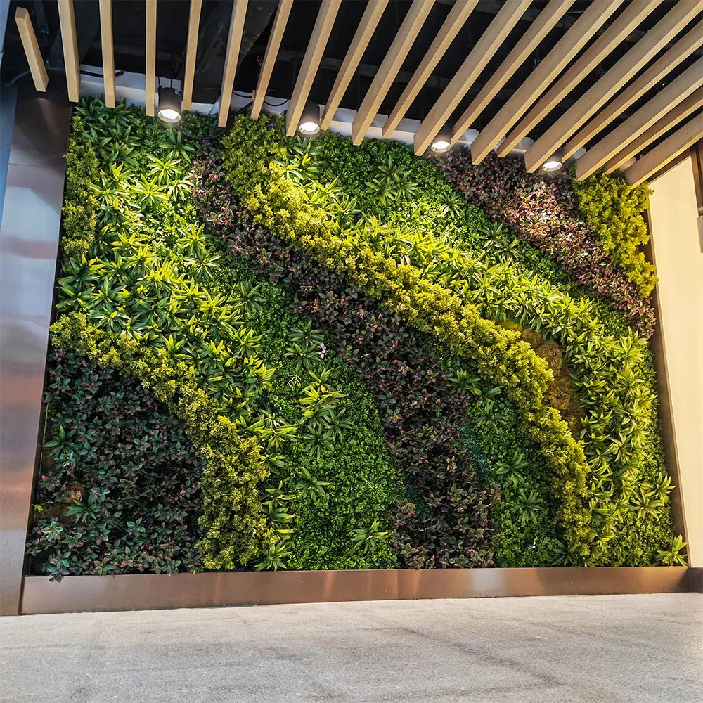 50*50cm UV Resistant Artificial Hedge Moss Grass Wall Fence Backdrop Panels Green Wall Vertical Garden Decor